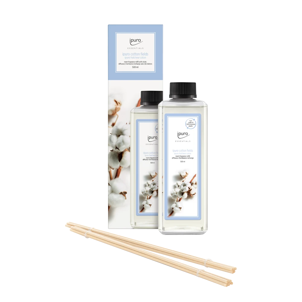 Ipuro Refill Cotton Fields 500ml - Navulling Geurstokjes