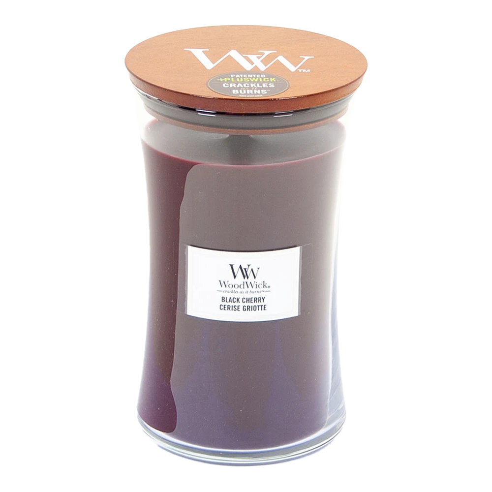 Woodwick Black Cherry Large Candle - Geurkaars