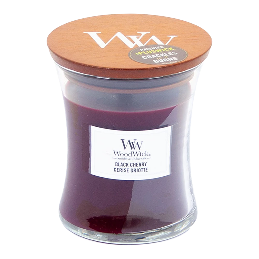 Woodwick Black Cherry Medium Candle - Geurkaars