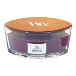 Woodwick Black Plum Cognac Ellipse Candle - Geurkaars