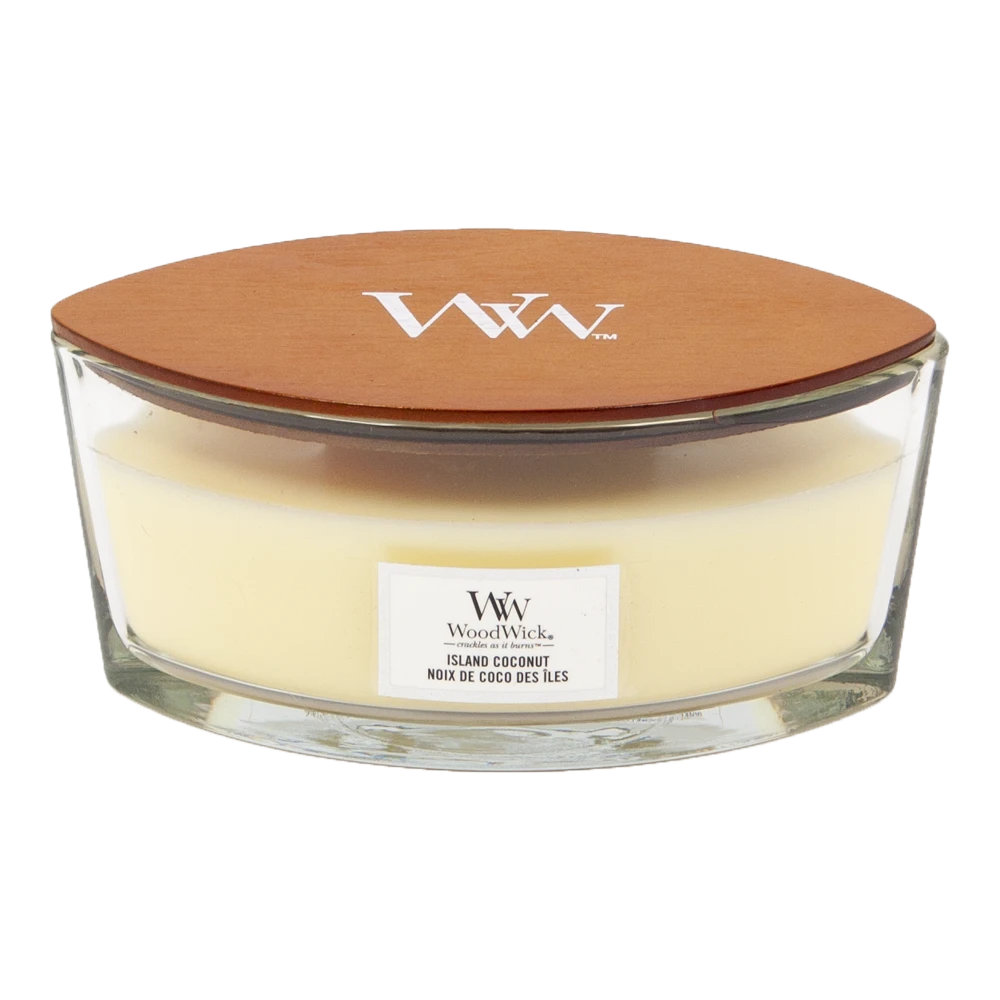 Woodwick Island Coconut Ellipse Candle - Geurkaars