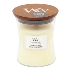 Woodwick Island Coconut Medium Candle - Geurkaars