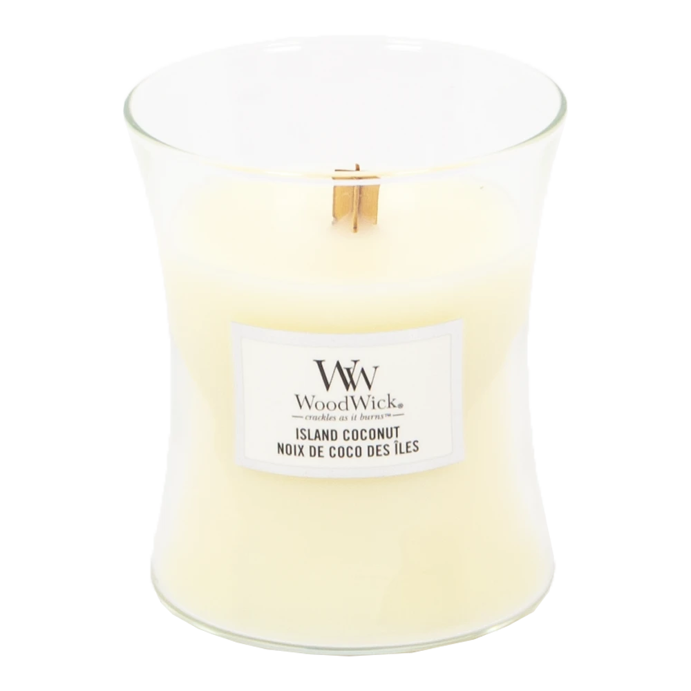 Woodwick Island Coconut Medium Candle - Geurkaars - Afbeelding 2