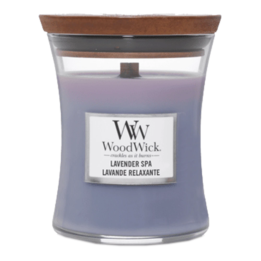 Woodwick Lavender Spa Medium Candle - Geurkaars