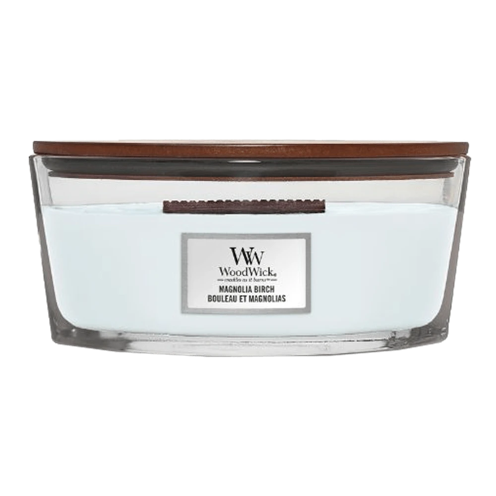 Woodwick Magnolia Birch Ellipse Candle - Geurkaars