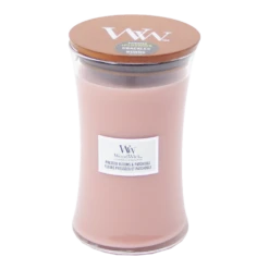 Woodwick Pressed Blooms & Patchouli Large Candle - Geurkaars