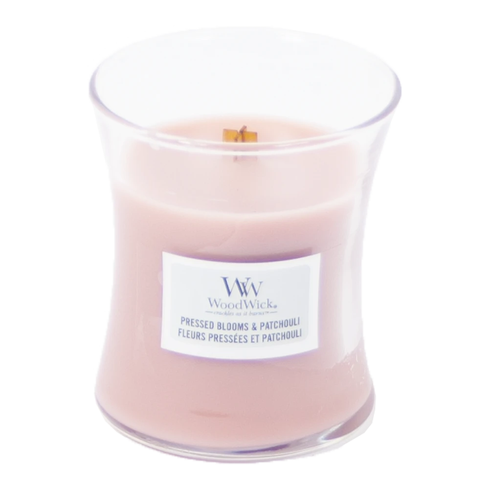 Woodwick Pressed Blooms & Patchouli Mini Candle - Geurkaars - Afbeelding 2