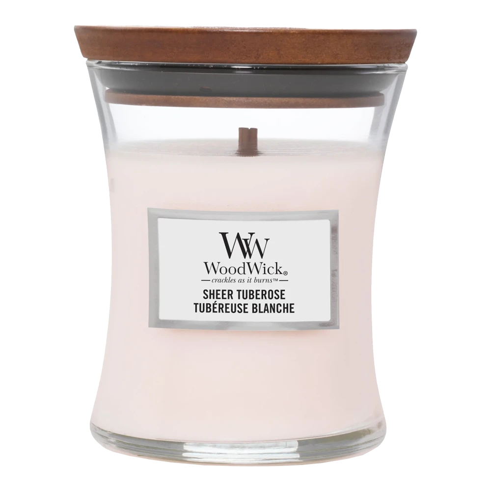 Woodwick Sheer Tuberose Medium Candle - Geurkaars