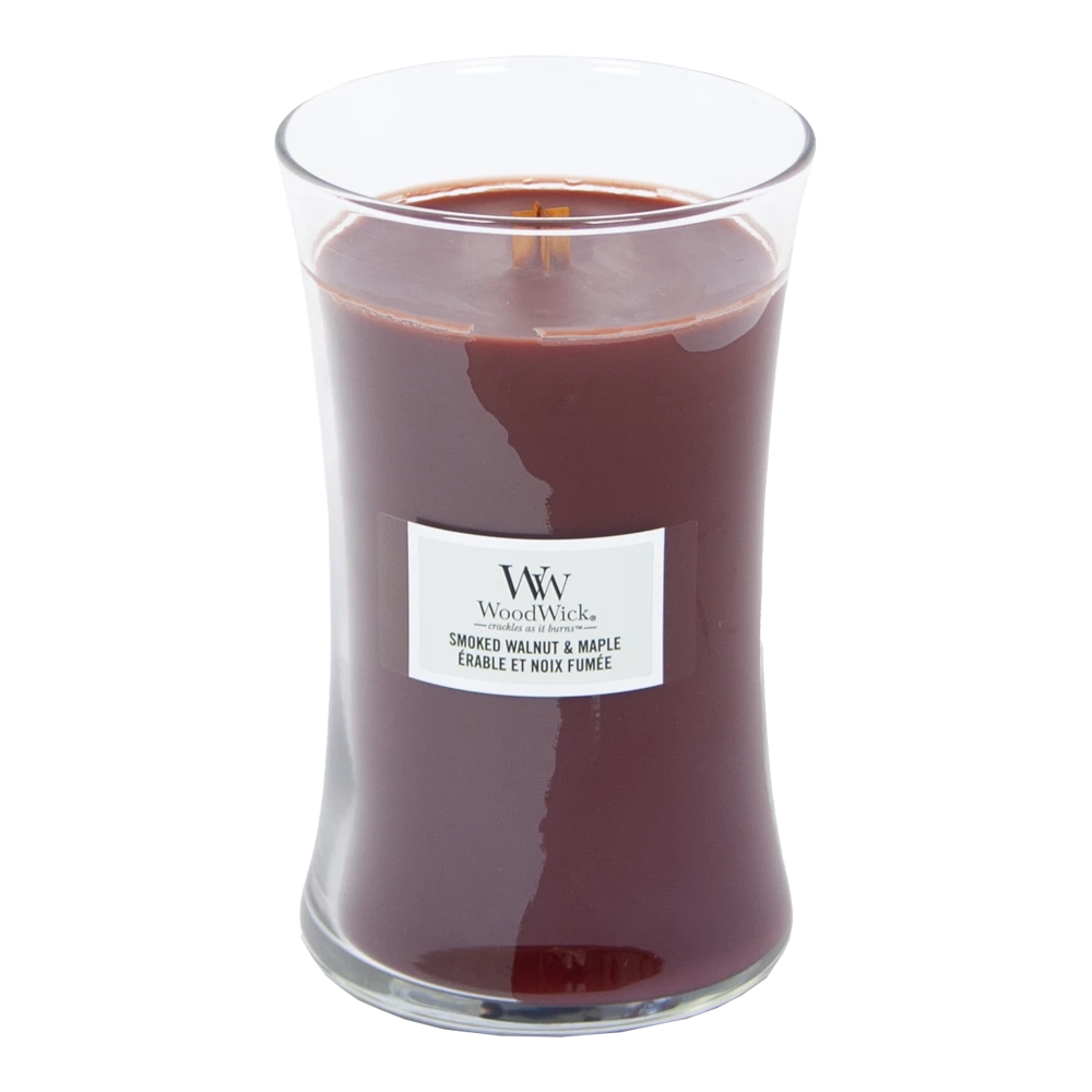 Woodwick Smoked Walnut & Maple Large Candle - Geurkaars - Afbeelding 2