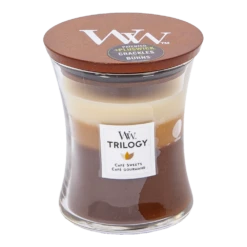 Woodwick Trilogy Cafu00e9 Sweets Medium Candle - Geurkaars