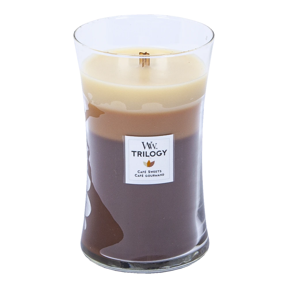 Woodwick Trilogy Cafu00e9 Sweets Large Candle - Geurkaars - Afbeelding 2