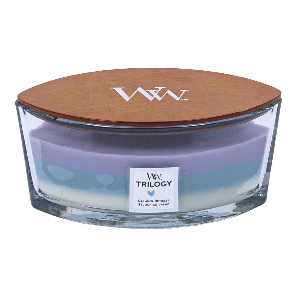 Woodwick Trilogy Calming Retreat Ellipse Candle - Geurkaars
