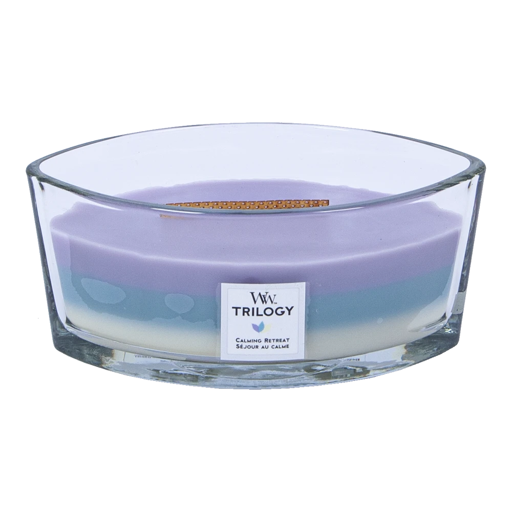 Woodwick Trilogy Calming Retreat Ellipse Candle - Geurkaars - Afbeelding 2