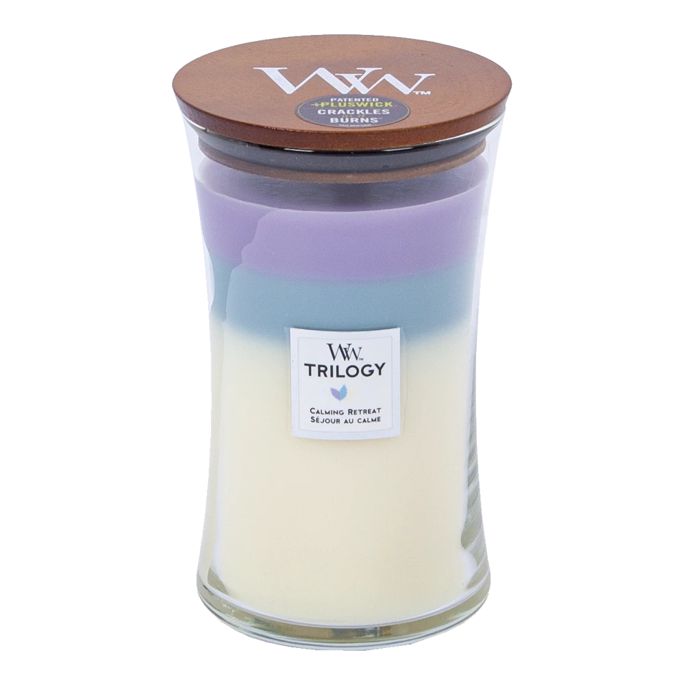 Woodwick Trilogy Calming Retreat Large Candle - Geurkaars