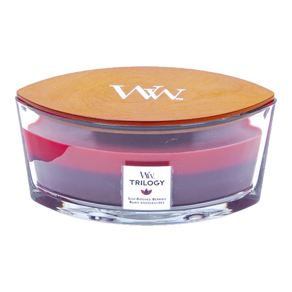 Woodwick Trilogy Sun Ripened Berries Ellipse Candle - Geurkaars