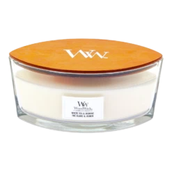 Woodwick White Tea & Jasmine Ellipse Candle - Geurkaars