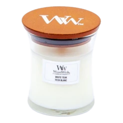 Woodwick White Teak Mini Candle - Geurkaars